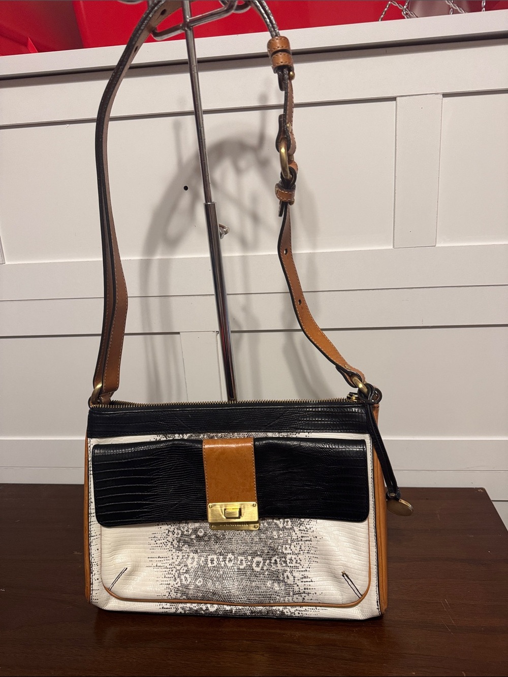 Brahmin Oxford Flap Natural Bernini